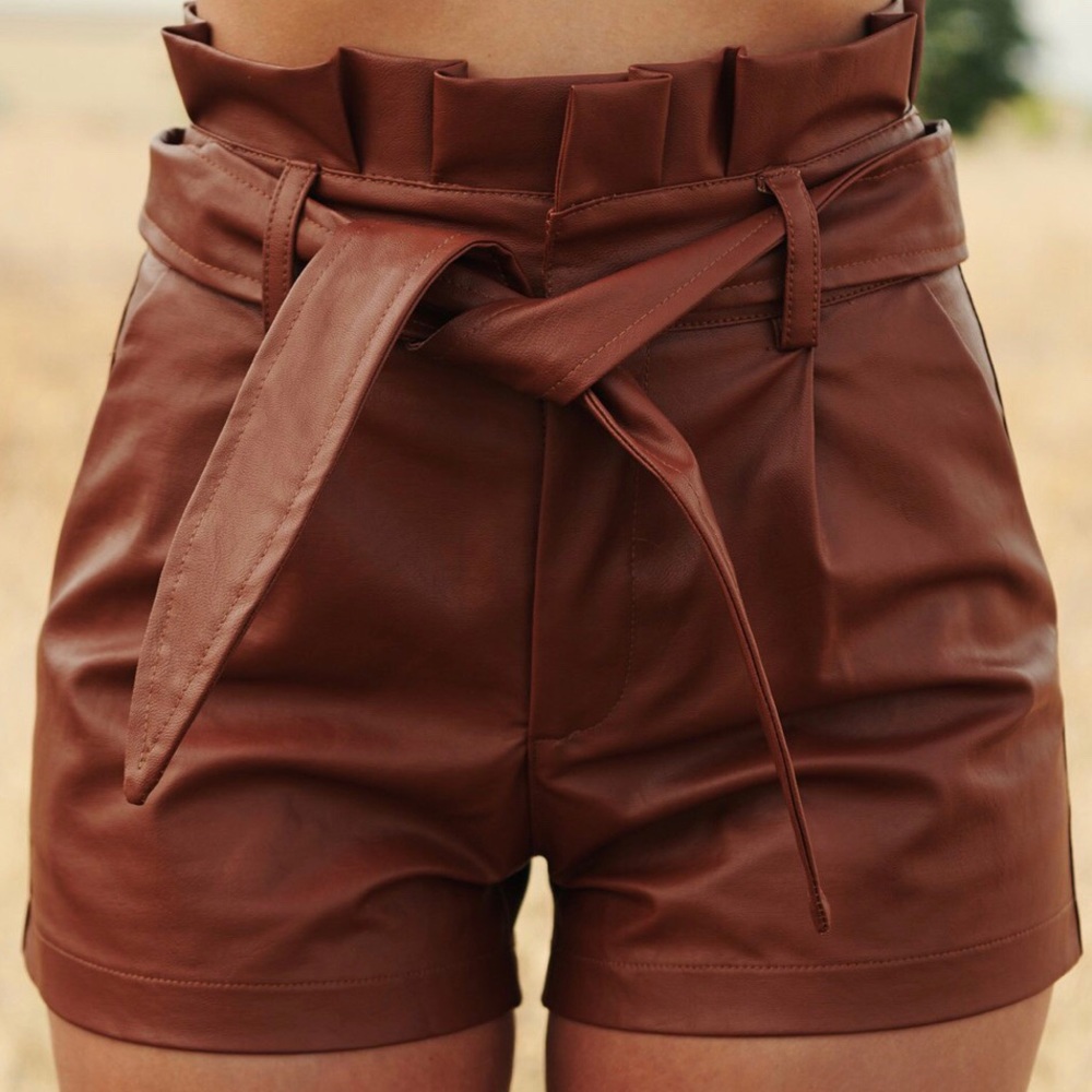 NWT leather shorts